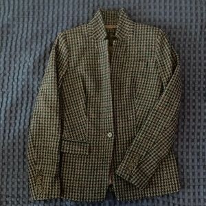J. Crew Wool Regent Blazer Navy Jacket Houndstooth